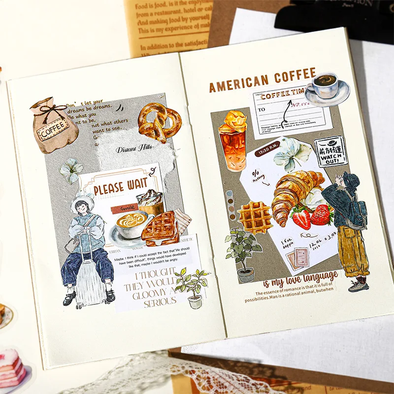 Mr. Paper, Bread Baking Room Bread Theme Character Sticker Pack, Scrapbook Notebook Phone Case Diary Decorative Stickers