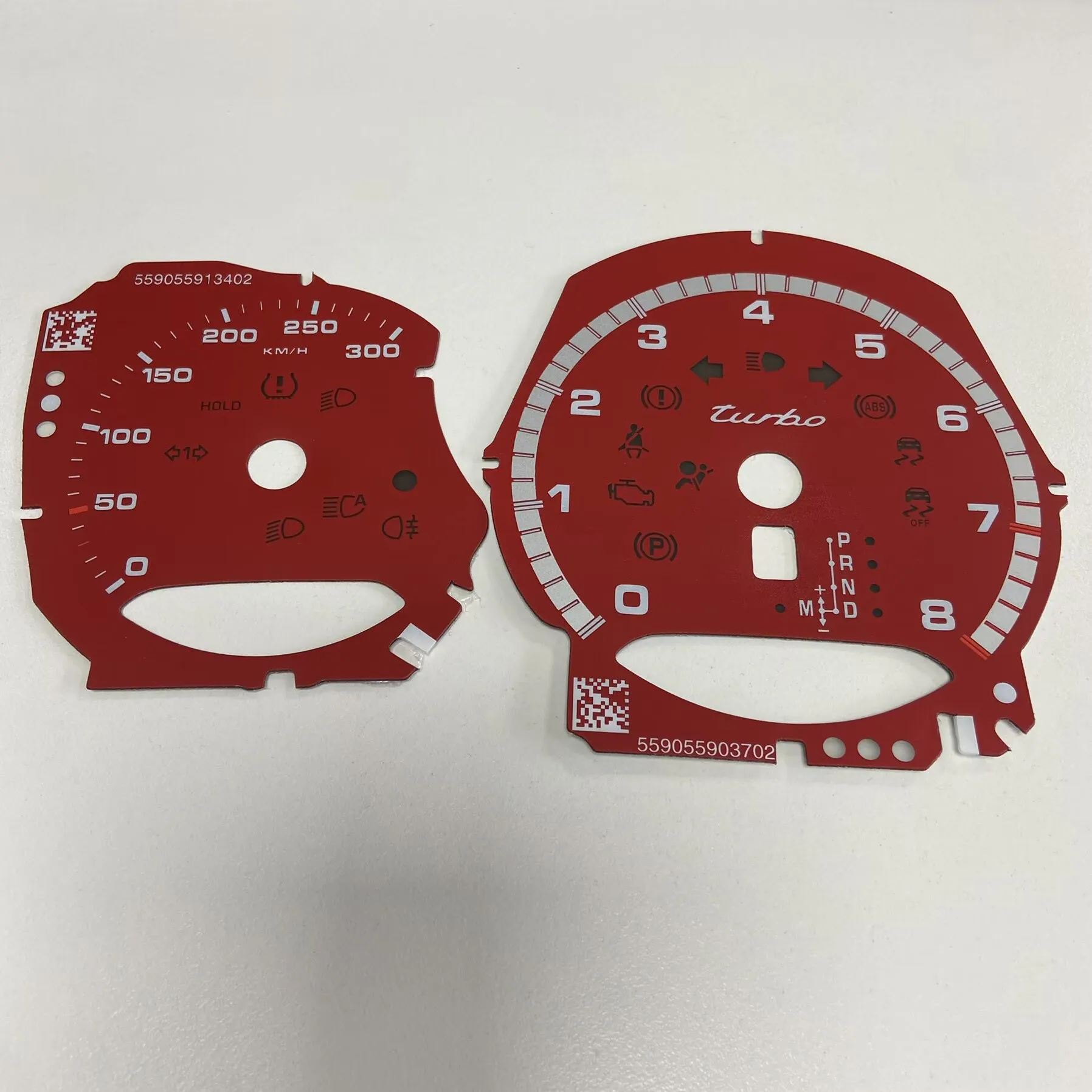 Panel Instrumen Overlay Speedo Dials Untuk Porsche Macan Turbo GTS Counter Tacho Gauge Face 300KM/H Merah