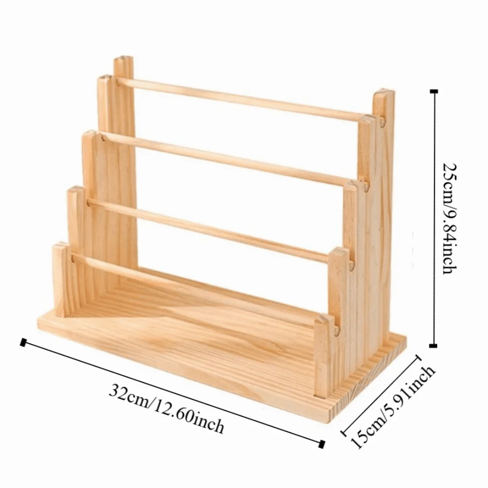 حامل مجوهرات قابل للفصل 4/6 طبقات موفر للمساحة منظم مجوهرات خشبي حامل عرض مجوهرات متين متعدد الوظائف