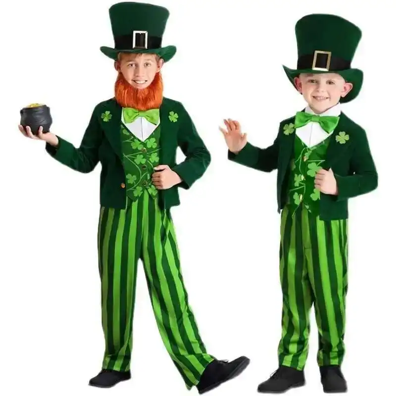 Halloween Cosplay Stage Performance Costume New Irish Goblin Costume Green Elf Role Play Cosplay Carnival Party Cosplay Anime