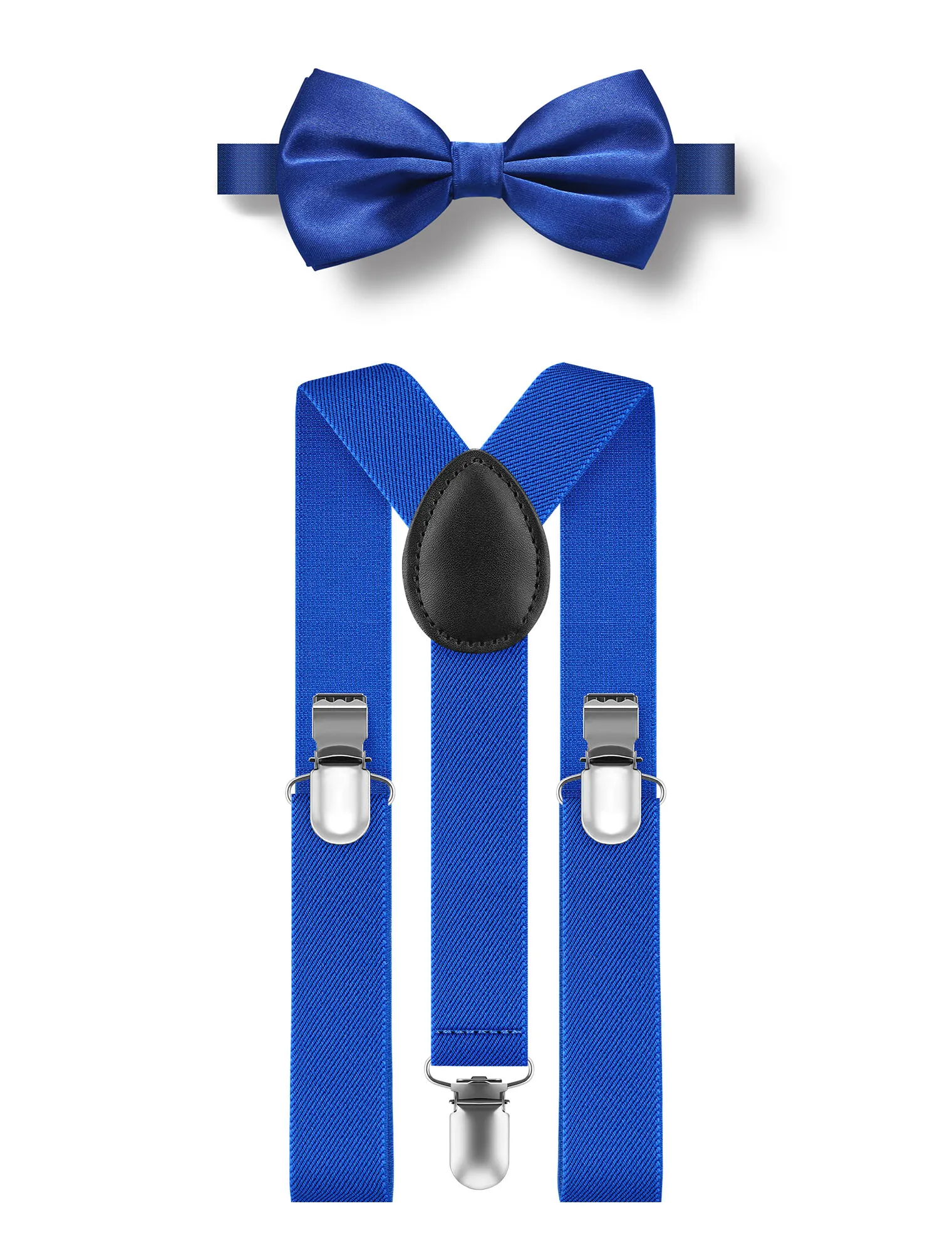 Men's Adjustable Y Shape Suspenders Bow Tie Set