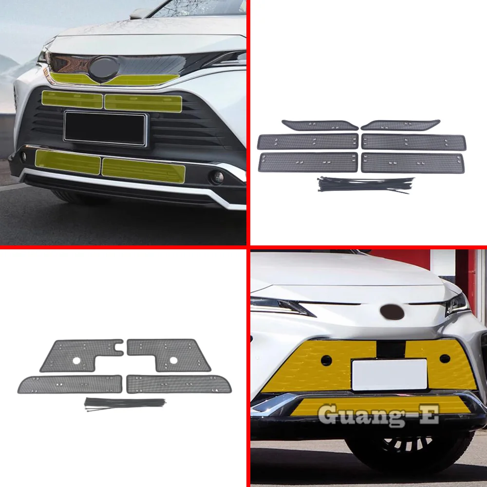 

Для Toyota Venza/Harrier 2021 2022 2023 2024, решетка из нержавеющей стали, вставка, сетка, декоративная рамка, гриль, автоаксессуары