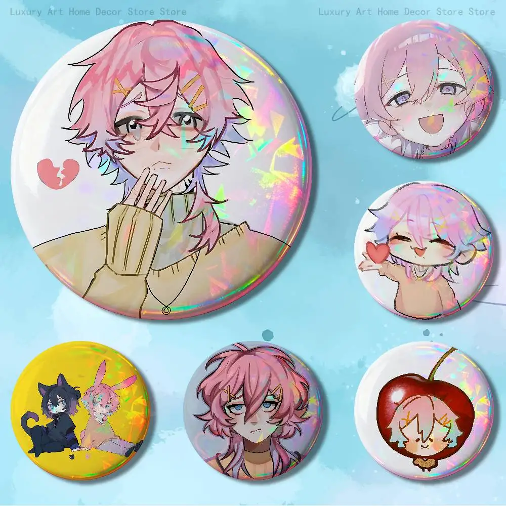 Ren 14 D-Days W-With You Enamel Pin Tinplate Round Brooch Cosplay Nijigen Otaku Culture Badges 58mm 44mm 32mm 75mm 25mm