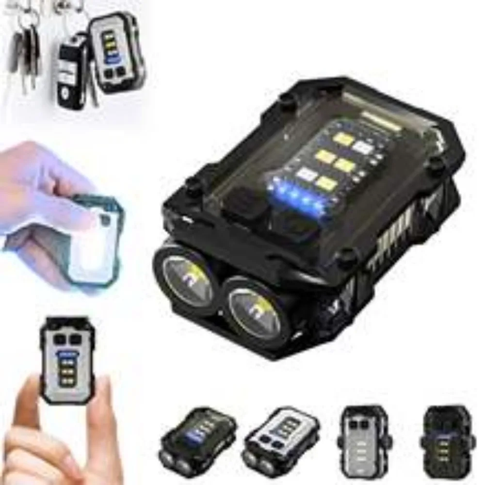 1-5-pcs-led-rechargeable-mini-keychain-flashlight-cob-edc-portable-torch-light-with-strong-magnetic-lantern-emergency-lighting