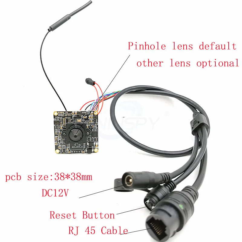 Imagem -05 - Onvif P2p Tamanho 38*38 mm Módulo de Câmera ip sem Fio de Áudio Mini wi fi sd Slot para Cartão Camhi Sistema de Câmera de Segurança em Casa 2mp 1080p 5mp hd