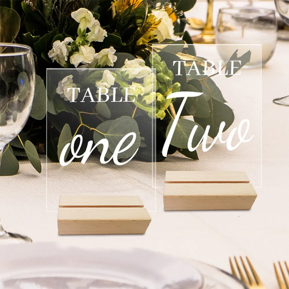 

Card for Wedding Party Decor Removable with Base Card Display Stand Table Number Plate Menu Display Frame Table Number Sign