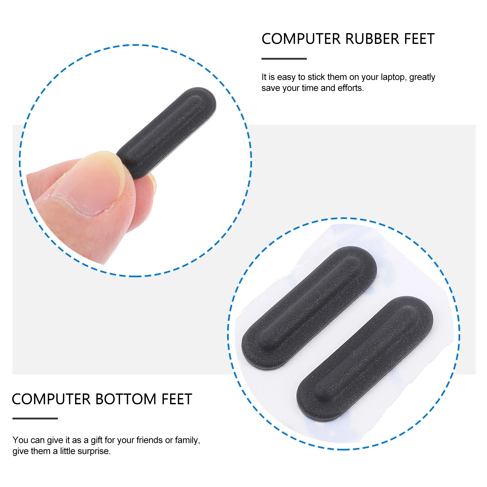 

4pcs Rubber Feet Non Slip Laptop Cushion for L440 L450 Compatible Electronics Speakers Keyboard Game Console Pad