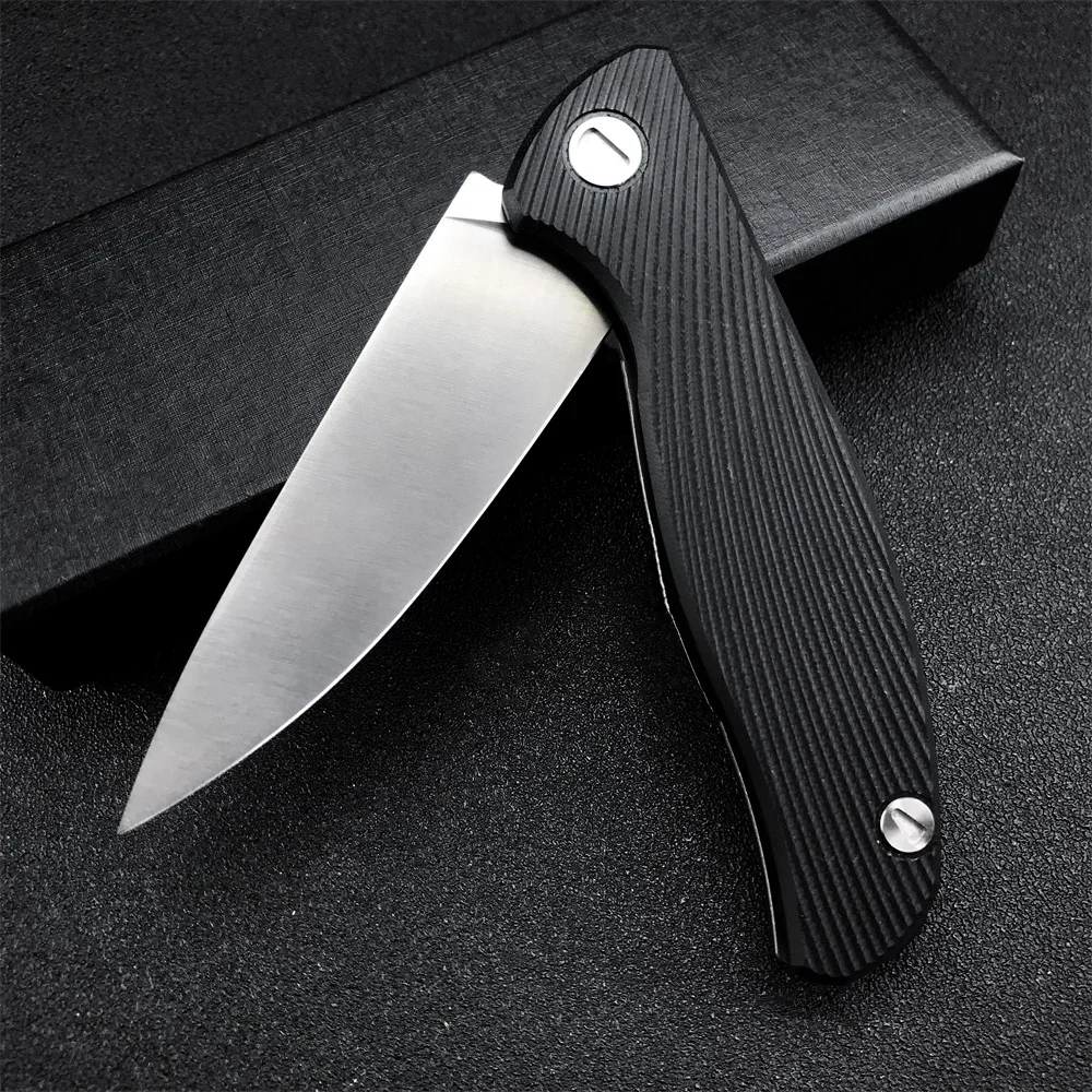 

High Quality Ball Bearing Folding Knives D2 Drop Point Blade G10 Handle Outdoor Camping Hunting Fishing EDC Multi-Tool Gift Box