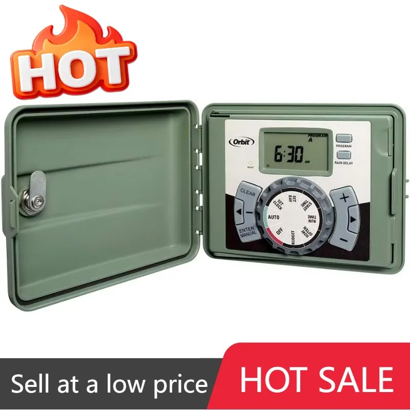 6 Station Outdoor Swing Panel Sprinkler Timer System