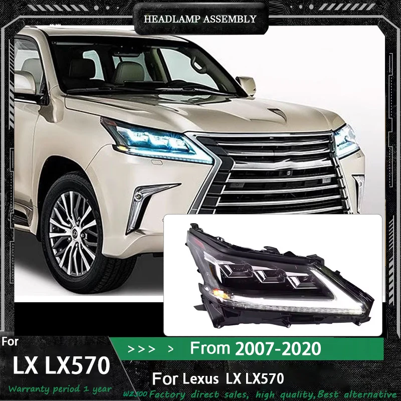 

Car Headlights For Lexus LX LX570 07 -15 2016-2020 full LED new style Headlamp Assembly Upgrade Projector Lens Accessories Kit