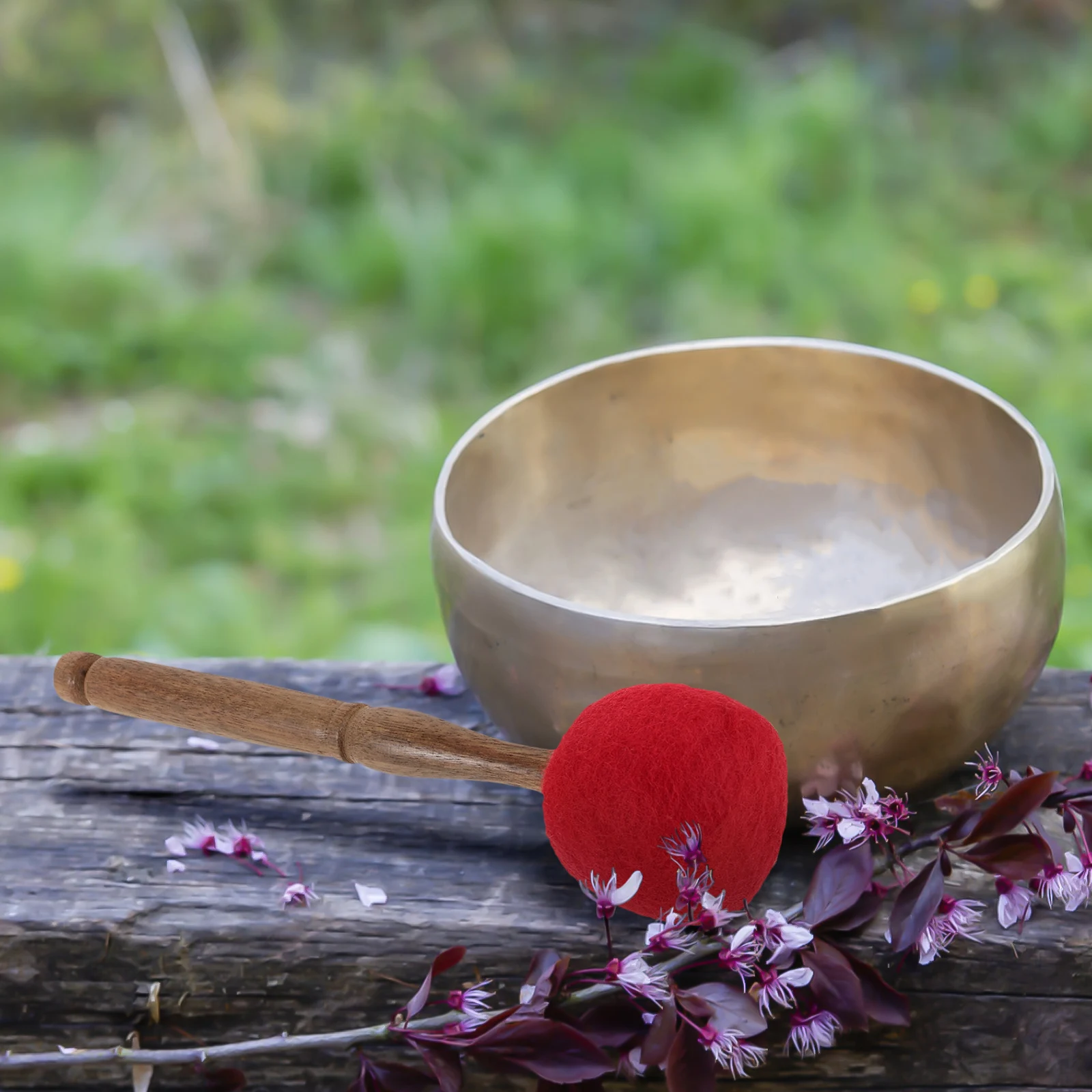 

Wooden Singing Mallet 23Cm For Meditation Yoga Healing Sound Wool Felt Striker Tibetan Drum Stick Accessories Music Bowl Mallet