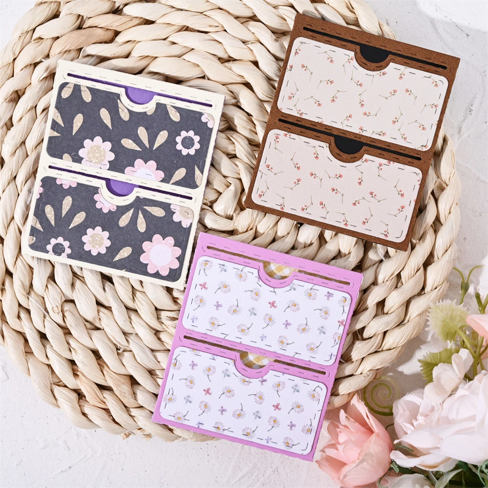 Dual Mini Storage Pockets 2022 New Design Metal Cutting Dies Decoration Scrapbooking Paper Craft Punch Stencils Art Embossing