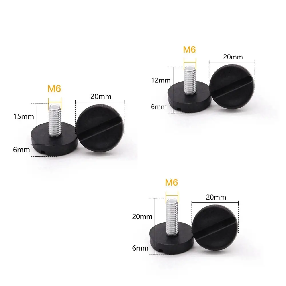 M6 Screw 20Pcs Cabinet Leg Anti-slip Base Table Feet Screw Pads Foot Pad Furniture  Accessories Furniture Legs Pad