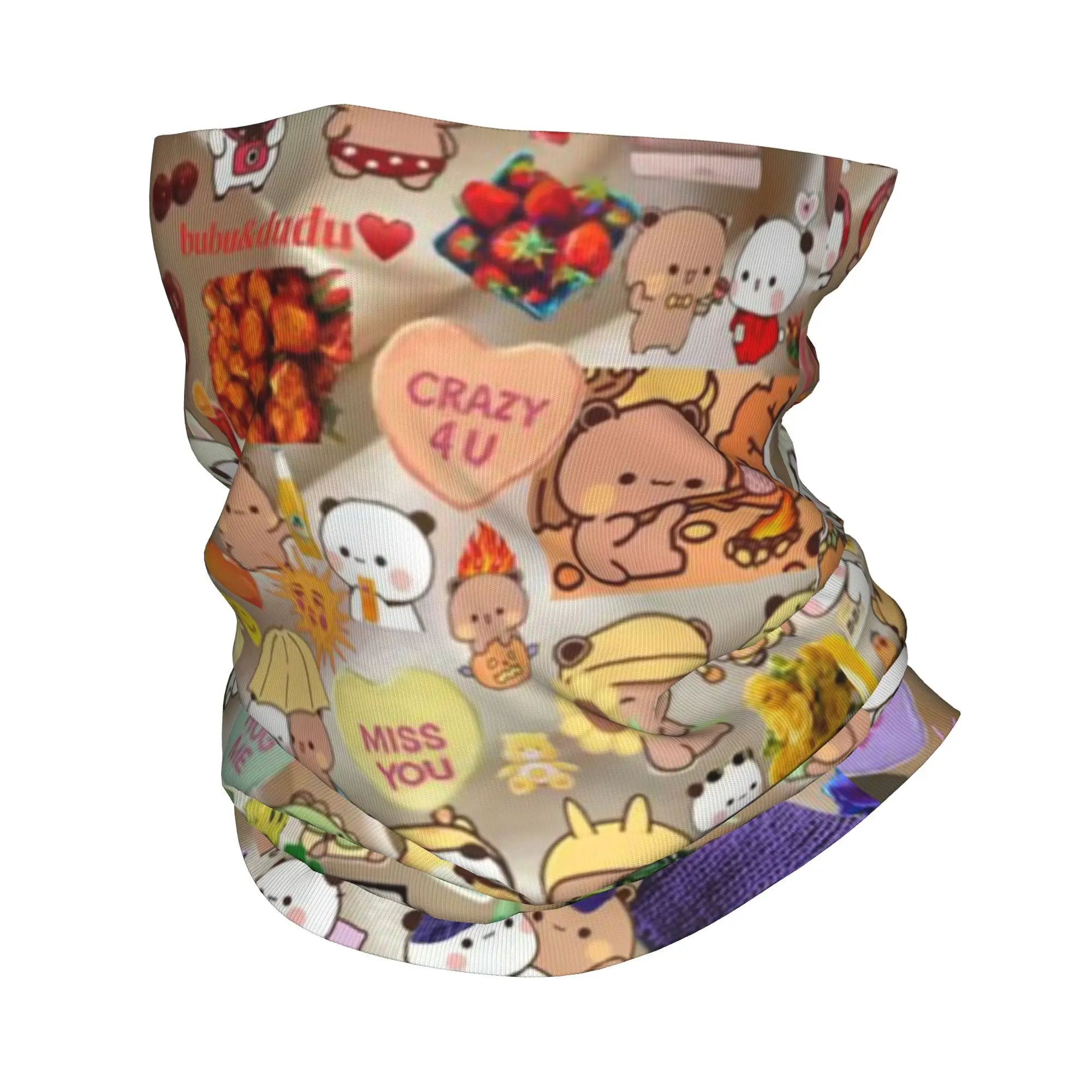 

Bubu Dudu Bandana Neck Cover Printed Wrap Scarf Warm Cycling Scarf Riding Unisex Adult Washable