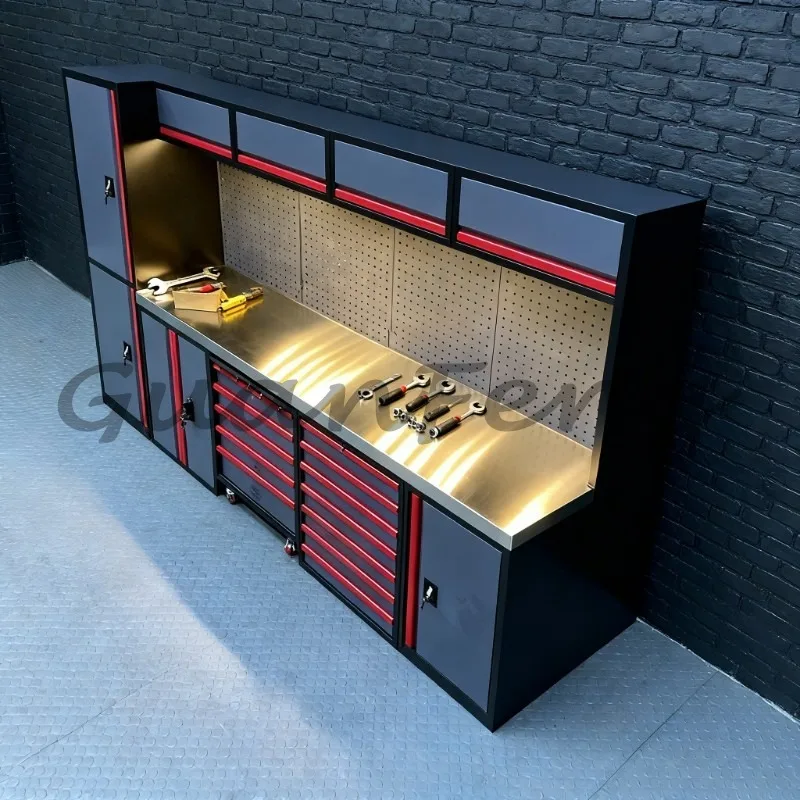 Metal, Storage Kit, Shop Tool Cabinet, Integrated Bench Storage Unit, for Garage Shop Tool Storage