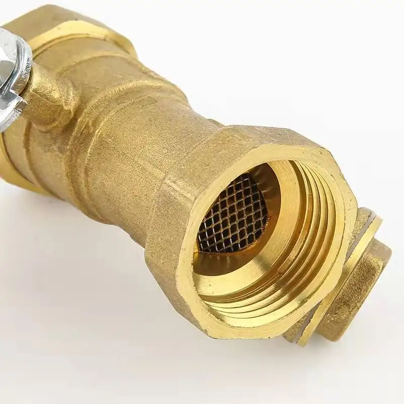 1PC DN15 Filter Element Ball Valve Copper Switch Y-type Tap Water Filter Valve Thick Brass 4 Points 6 Points 1 Inch Cn(origin)