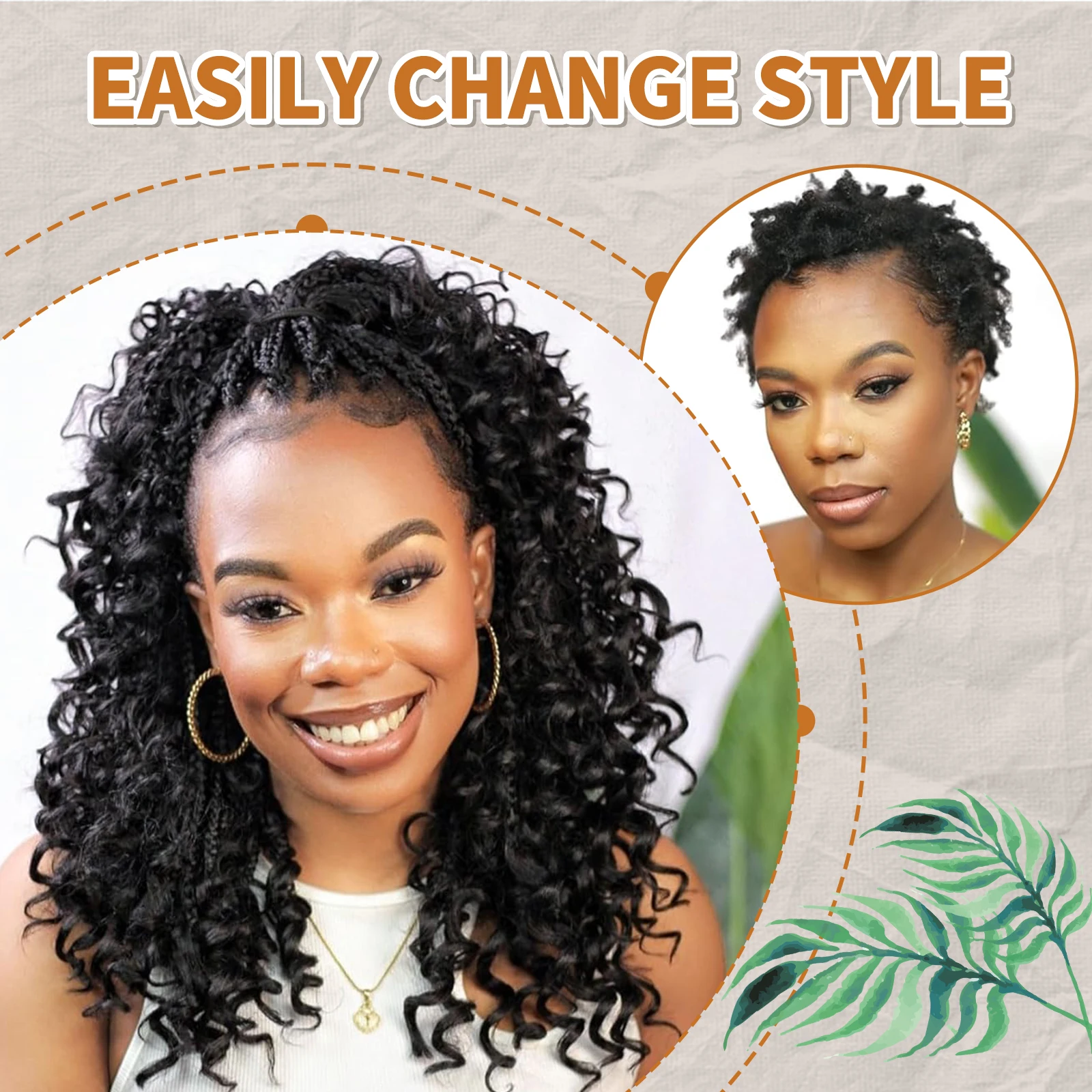 12 Inch Goddess Box Braids Crochet Hair Synthetic Bohemian Boho Crochet Box Braids With Curl Ends Box Braids Hair Extensions