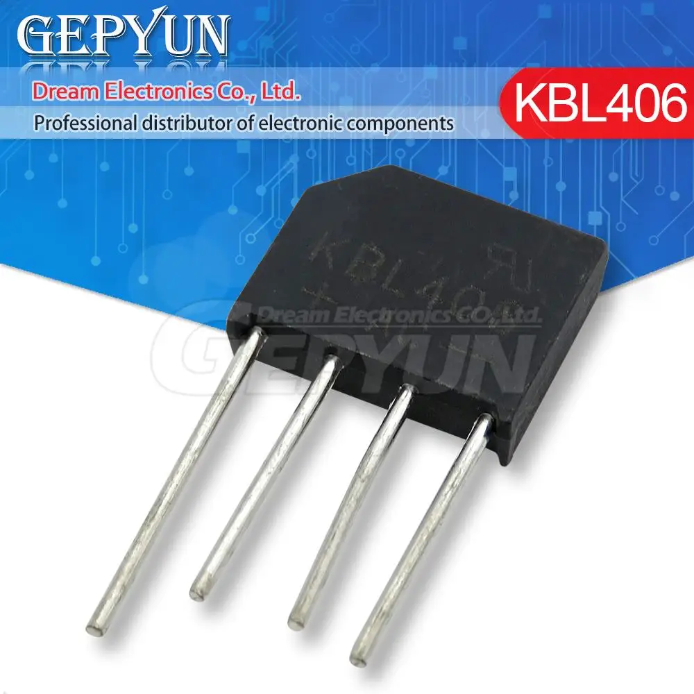 5pcs free shipping KBL406 600V 4A ZIP Bridge Rectifiers