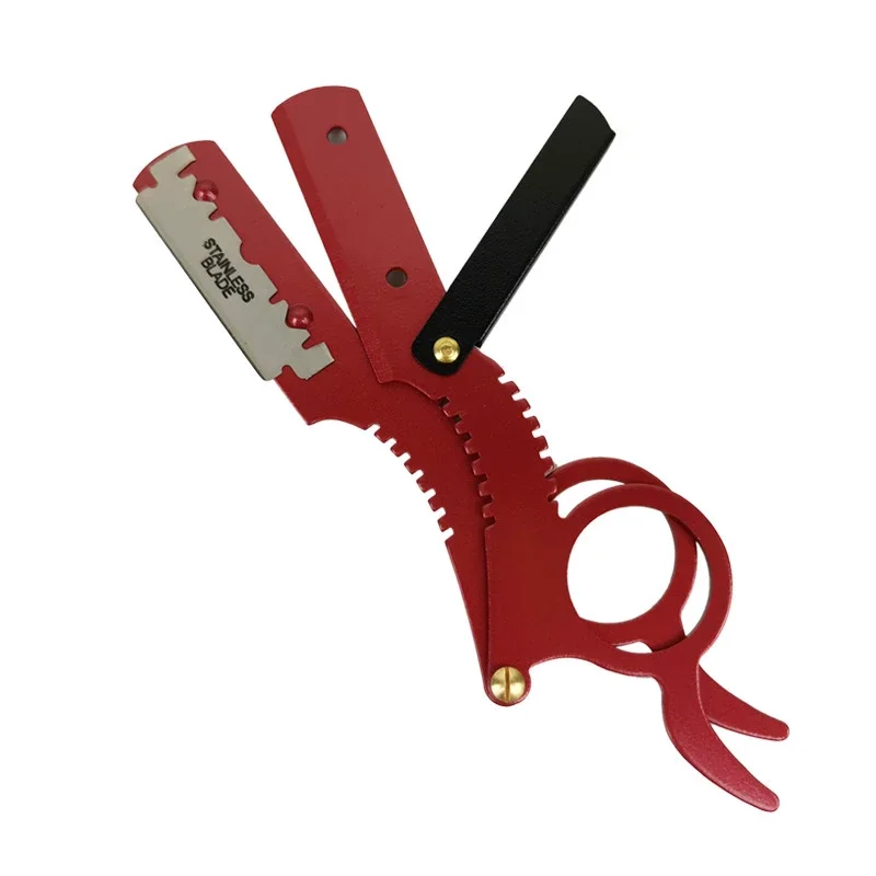 Профессиональная парикмахерская бритва с одним кольцом, винтажная классическая бритва с легкой замены лезвий для парикмахерского салона