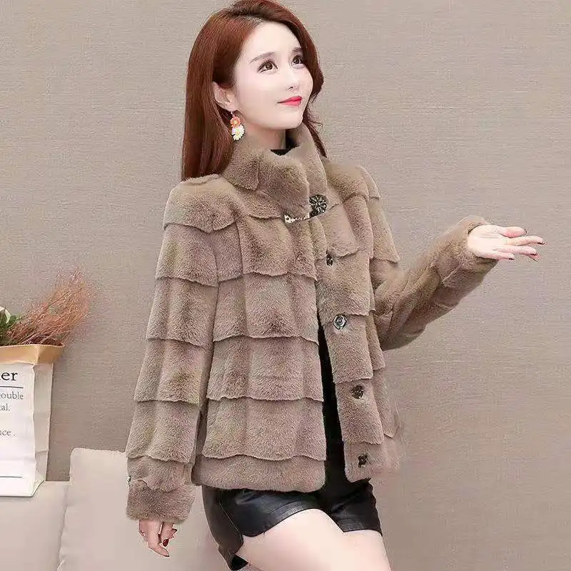 

Mink Velvet Short Coat Women's Winter 2021 New Danish Mink Small Thickened Western-style Top