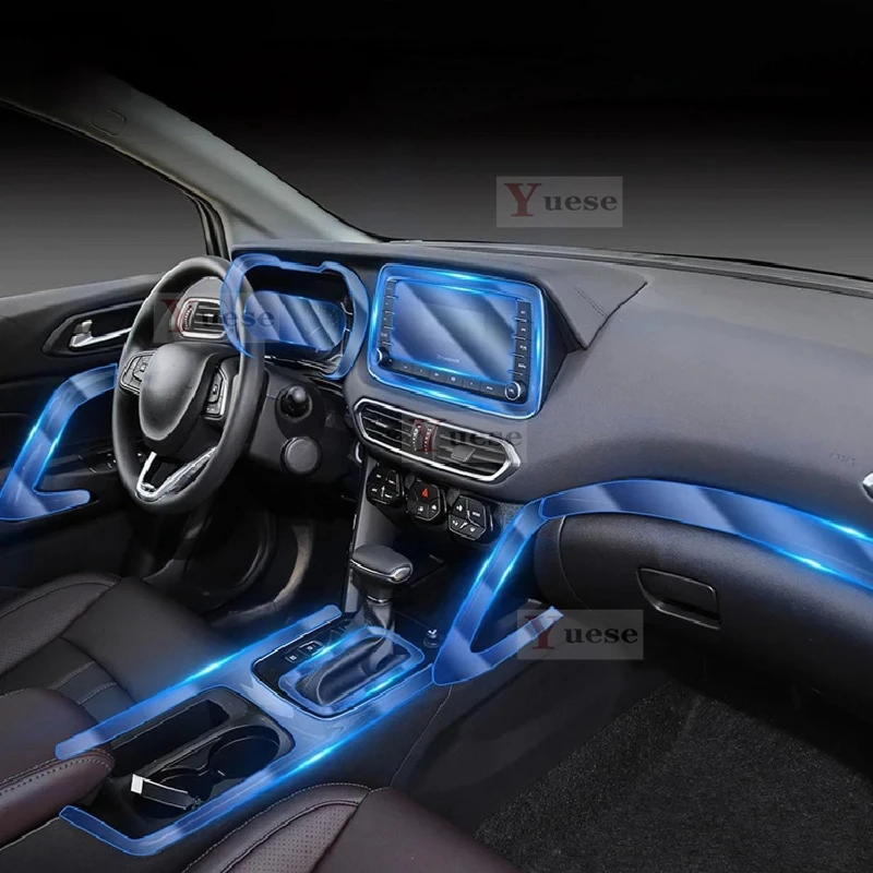 

Для GAC Trumpchi GS4 2019, салон автомобиля, центральная консоль, прозрачная защитная пленка из ТПУ, наклейка против царапин