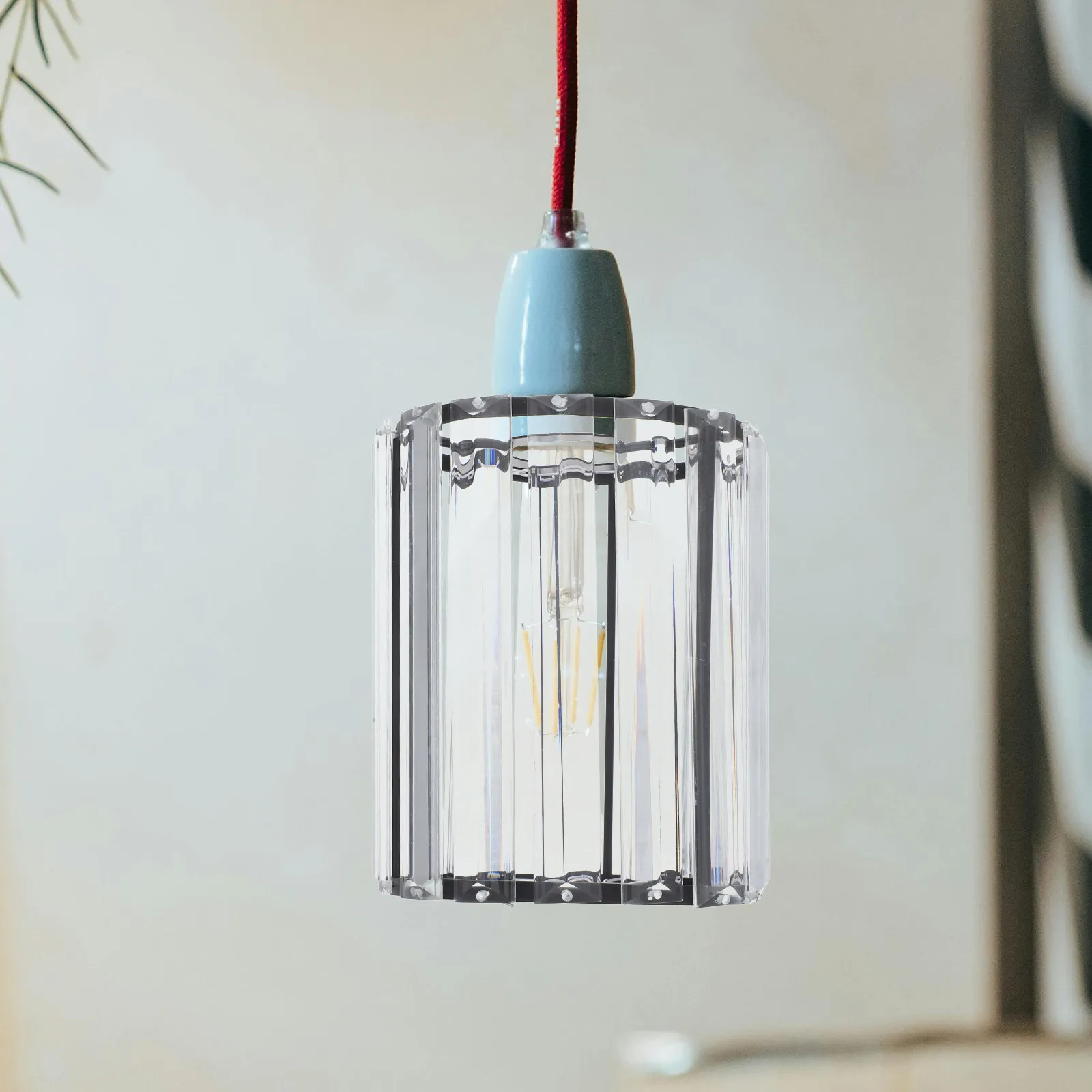 

Elegant Faux Crystal Lamp Shade Modern Ceiling Lampshade Decorative Pendant Wall Sconce Replacement Shade for E27 Bulb Warm