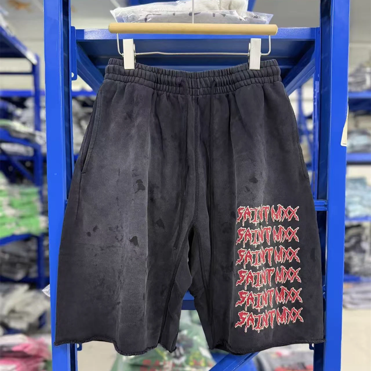Nice Washed Saint Breeches Drawstring Shorts Men Women High Quality Jogger pants