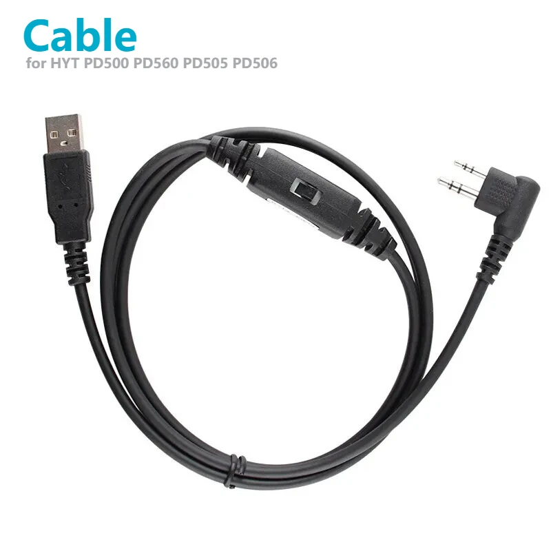 Walkie talkie cabo de programação usb para hyt pd500 pd502 pd505 pd506 pd508 pd560 pd562 pd565 pd568 pd580 pd590 pd566 rádio em dois sentidos