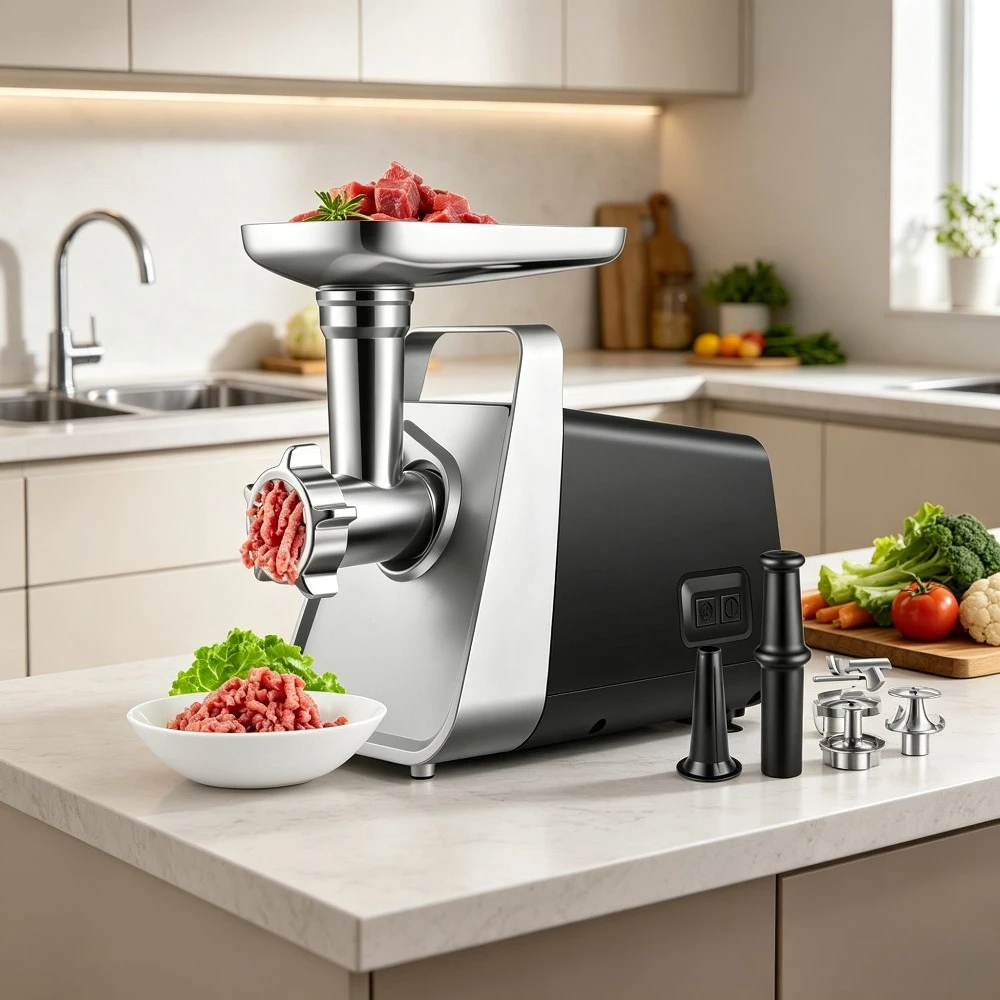 Store Best-Sellers 350W Max Electric Meat Grinder Mincer Stainless Steel Blades Plates Sausage Stuffer Kubbe Kit