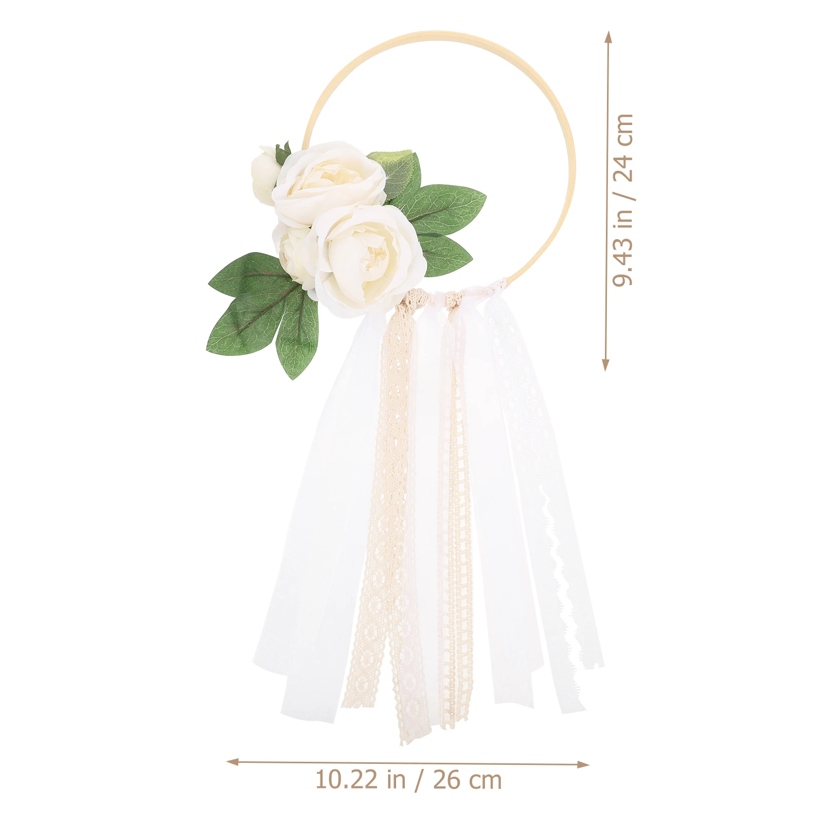 

Artificial Flower Wedding Bouquet Elegant Leaves Design Ribbon Decor Bridal Bridesmaid Party Valentine Hoop Wreath