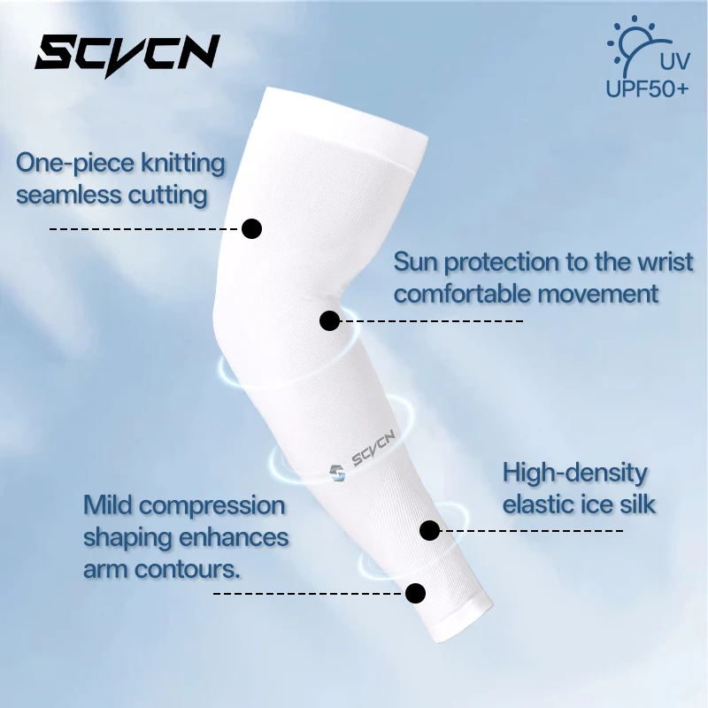 SCVCN جديد UPF50 + أكمام حماية من الشمس للمشي لمسافات طويلة وصيد الأسماك والجري وركوب الدراجات للرجال والنساء في الهواء الطلق غطاء من القماش للتبريد