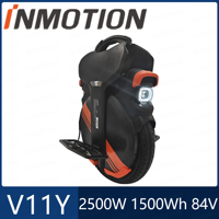 INMOTION V11Y Electric Unicycle 84V 1500Wh Battery 2500W Motor Max Speed 60km/h Max Range 120km 18inch Tire IPX6 Self-balancing