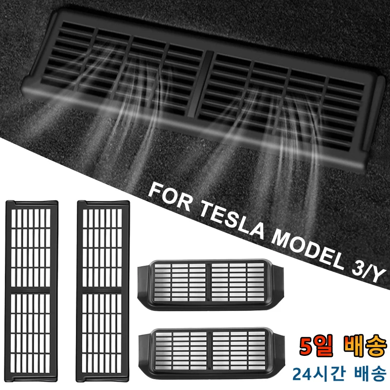 For Tesla Model 3 Model Y 2023 Car Under-seat Air Vent Protection Cover Anti-dirty Pad Auto Interior Modification Accessories