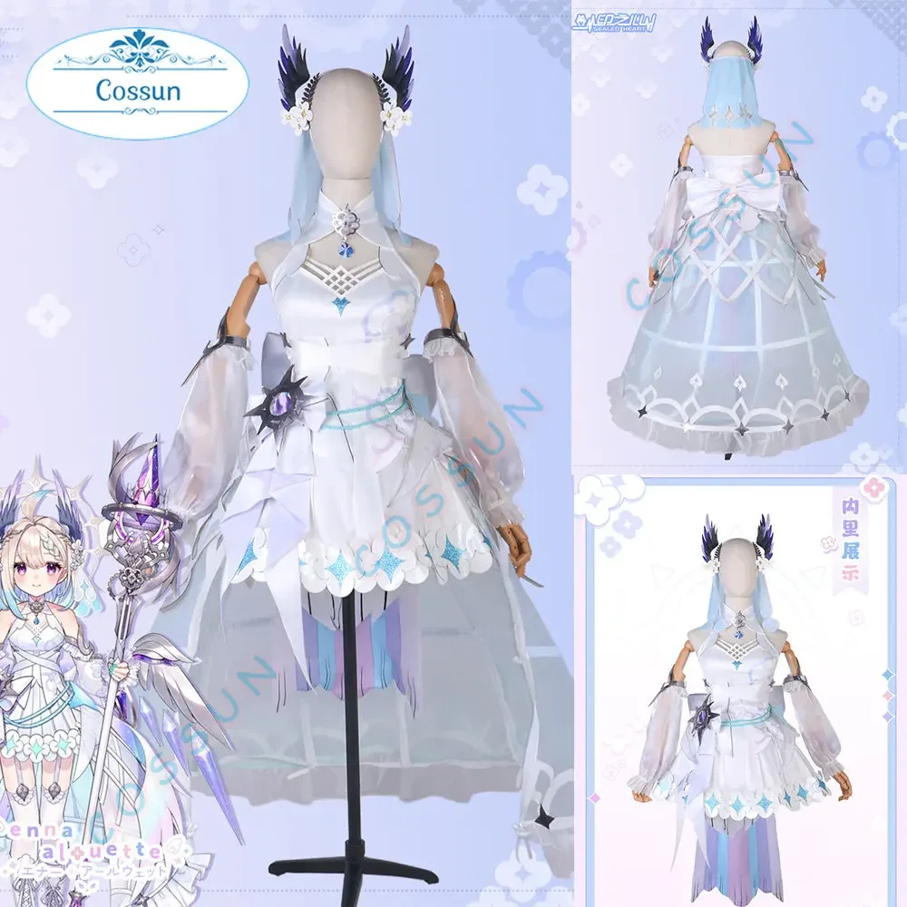 Vtuber Nijisanji Ethyria Enna Alouette Paradise Bird Cosplay Costume Dress Halloween Outfit Game Suit WOMEN