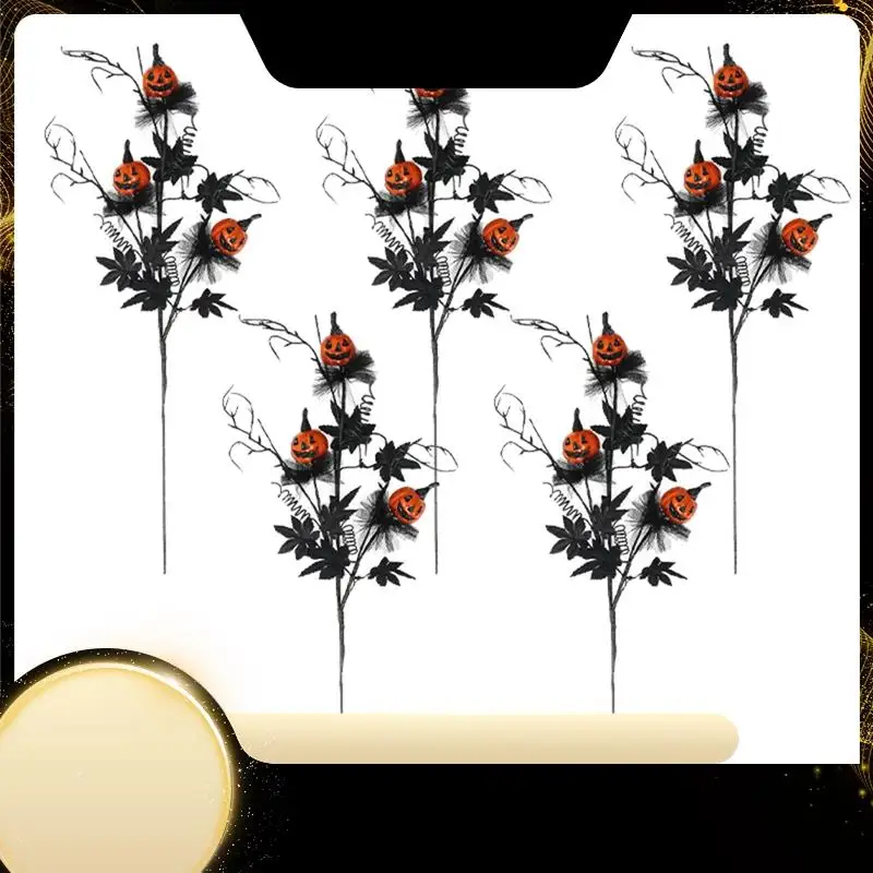 

Halloween Horror Decorations Black Horror Pumpkin Cuttings Bouquet Decorations Festive Atmosphere Bouquet