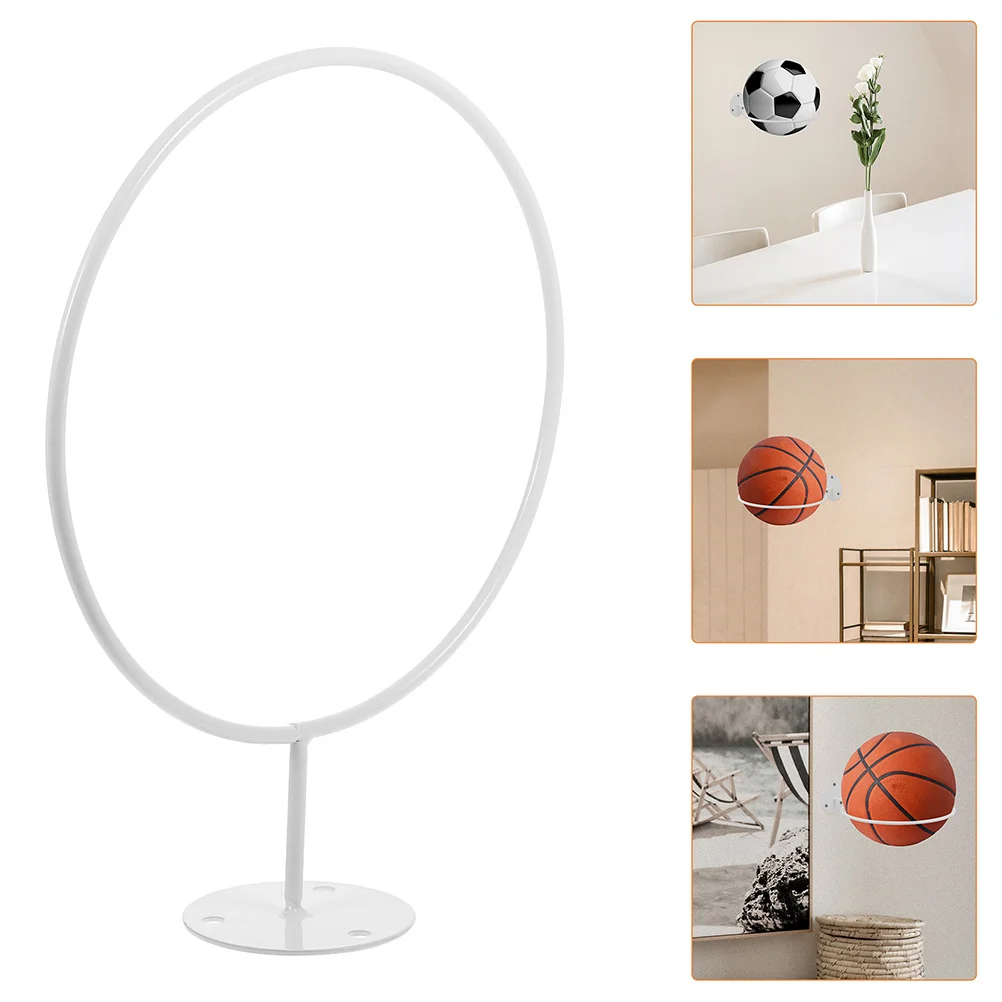 

4pcs Wall Mounted Sports Storage Basketball Soccer Rugby Holder Stand Durable Metal Design Space Saving Organizer Volleyball