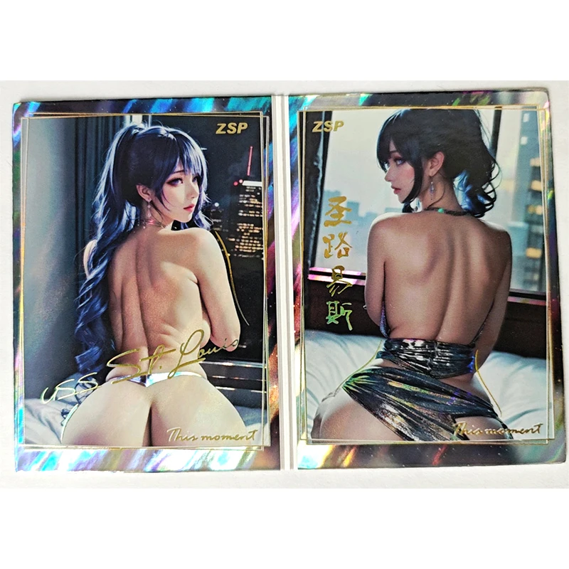 Goddess Story Zsp Series Ram Rem Nami Yae Miko Anime Characters Bronzing Game Collection Flash Card Cartoon Toys Christmas Gift