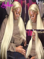 Perruque Lace Front Wig naturelle brésilienne lisse-Sophia, cheveux lisses, blond 613 HD, 13x6 13x4, 30 pouces