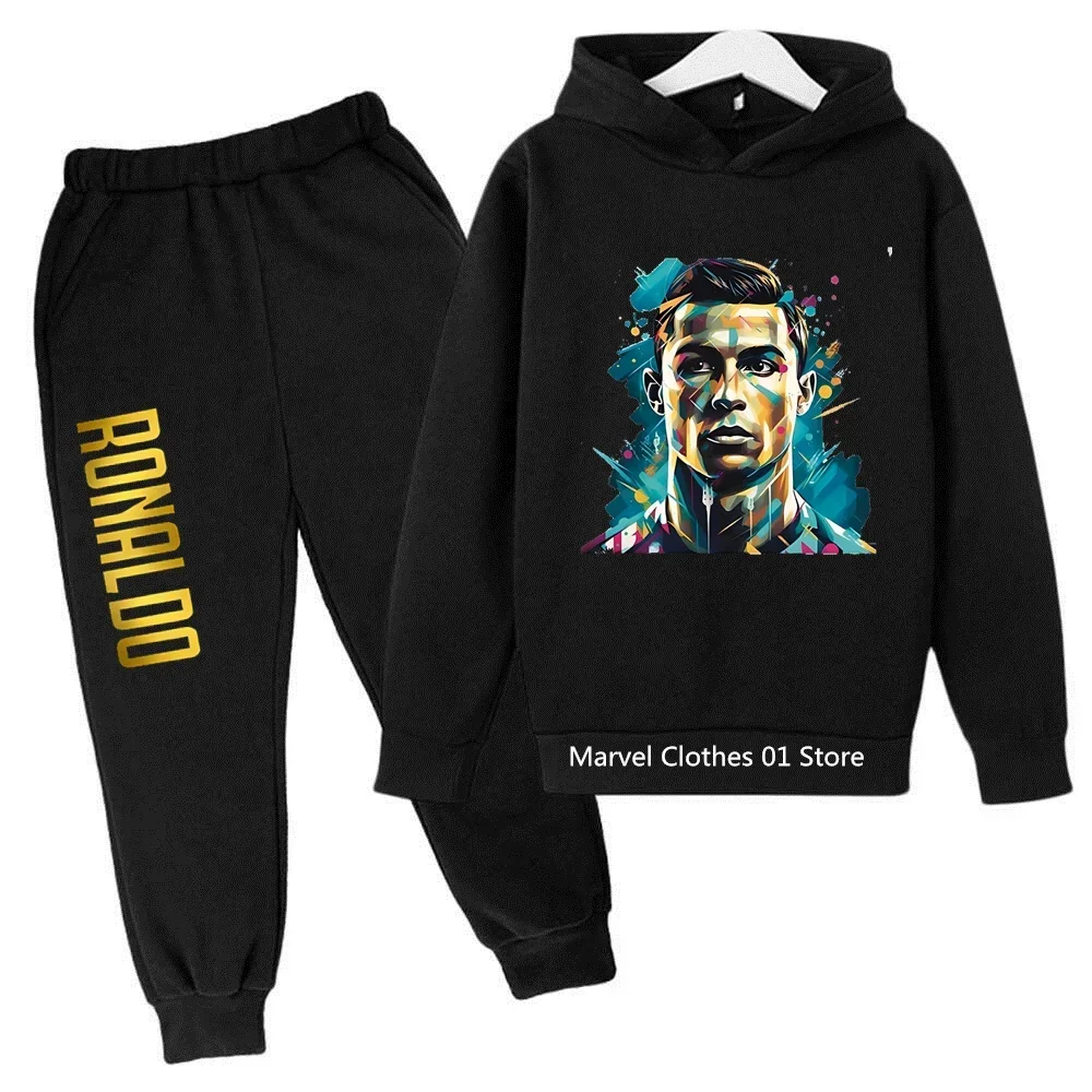 Ronaldo Hoodie Set Kids Clothes Boys Girls Clothing children's sports suit autumn hoodie pants 2-piece set