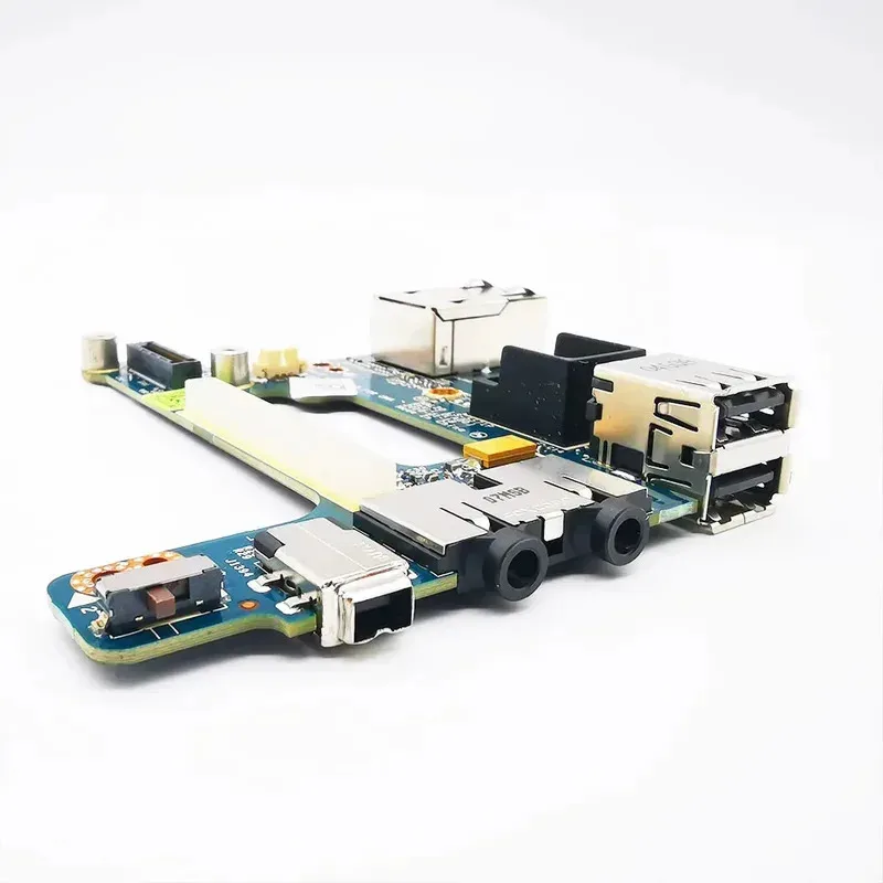 Placa de Botão de Energia e Conectores USB, Áudio e Rede RJ45 para Notebook Dell Latitude E6510 M4500 LS-5571P LS-5572P HN