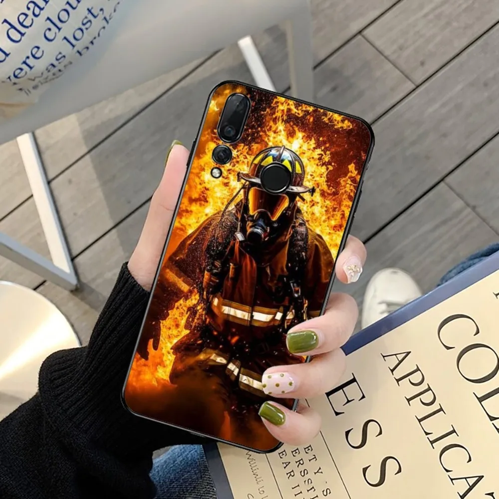 Firefighter Heroes Fireman Luxury Phone Case For Huawei Y9 6 7 5 Prime Enjoy 7s 7 8 Plus 7a 9e 9plus 8E Lite Psmart Shell