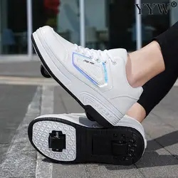 Kids 2 Wheels Roller Skates Sneakers Shoes Skating Outdoor Blade Detachable Flying Shoes Child Girl Boys Breathable Silding