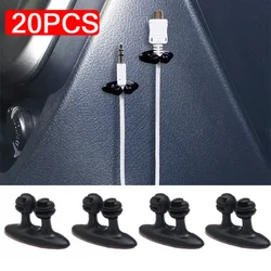 1-20PCS Car Wire Cable Holder Auto Charger Line Clasp Multifunctional Tie Clip Fixer Organizer High Quality Headphone Cable Clip