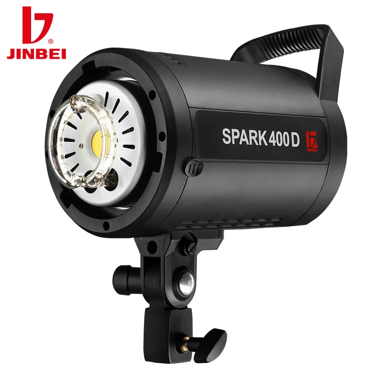 JINBEI SPARK400D 400W Studio Flash Light 15W COB Modeling Lamp Strobe Light 5500K Bowens Mount for Portrait Clothing Photography