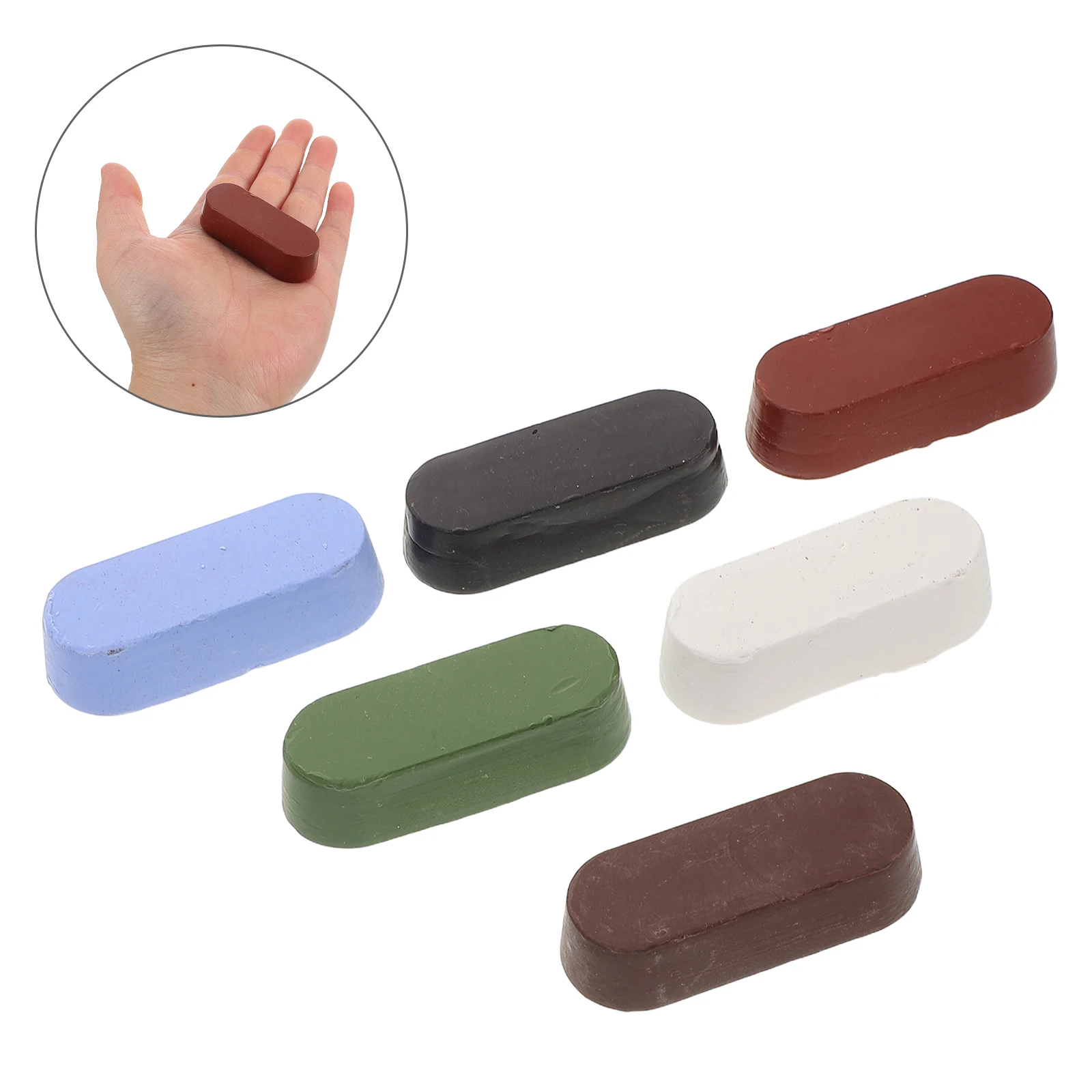 

6pcs Metal Polishing Paste Stainless Steel Aluminum Buffing Wax Scratch Removal Multifunctional Buffing Supply For Home