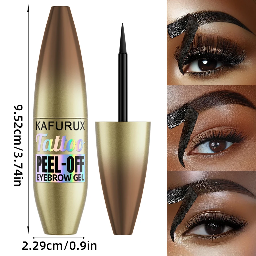 5 Colors Easy Peel Semi-Permanent Eyebrow Dye Cream Waterproof Eye Brow Tint Makeup for Women Gifts Long Lasting Transfer-Proof