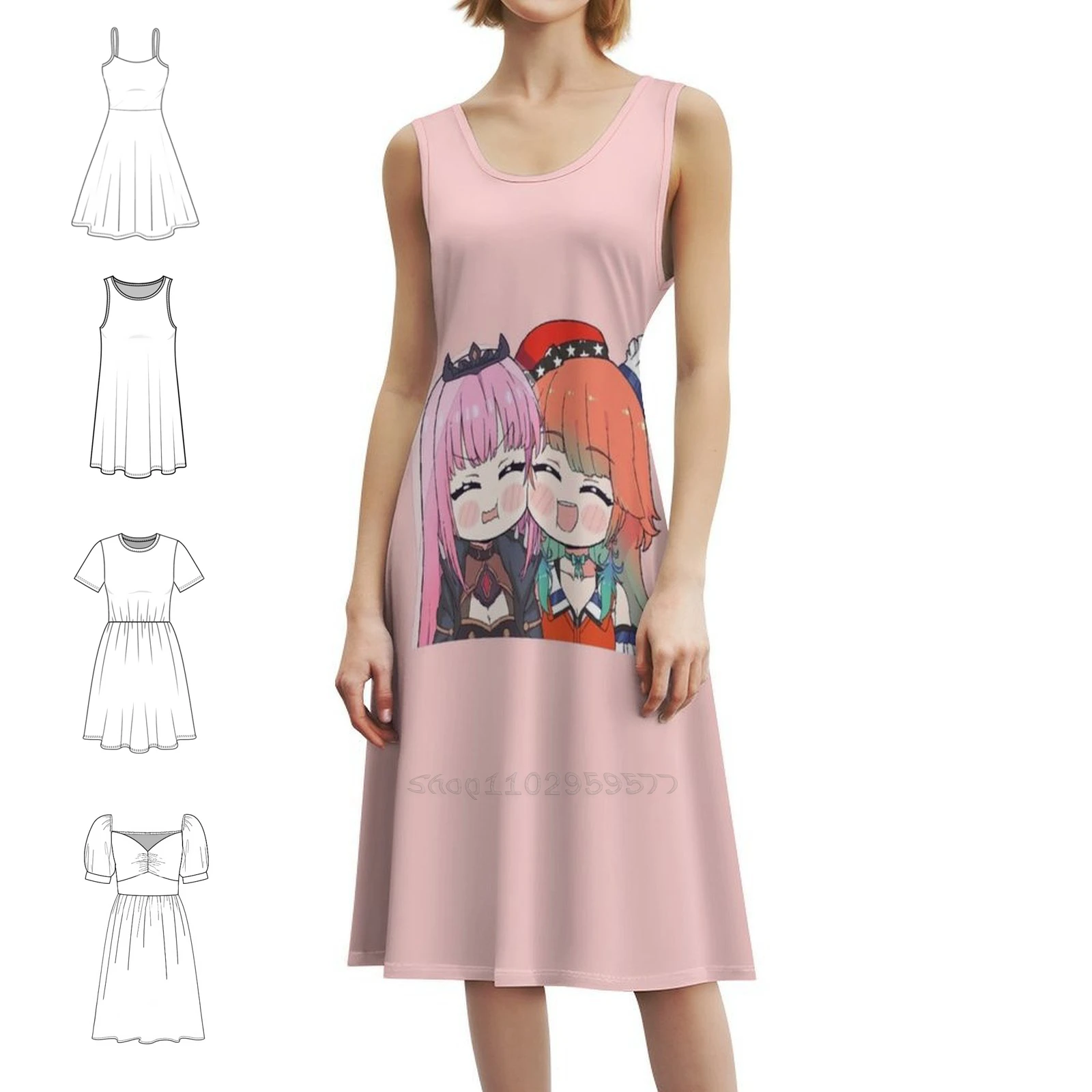 

Takamori сексуальное платье для отпуска для женщин, мини-платье для пляжной вечеринки, дня рождения, Hololive, виртуальное милое голографическое живое виртуальное женское платье