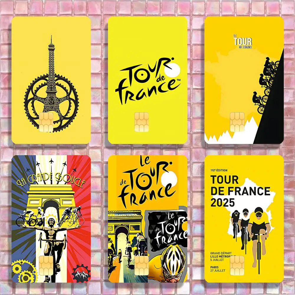 

T-Tour De F-France Bike Stickers Credit Visa Debit Bank Charge Card Bus Metro Waterproof Sticker Decal Decoration