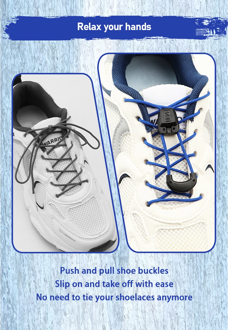 Neue Schnürsenkel ohne Binden für Tennisschuhe, Sneaker, runde Schnürsenkel ohne Binden für Erwachsene und Kinder, Wandern, Laufen, Unisex-Schnürsenkel für Schuhzubehör – Detail 4