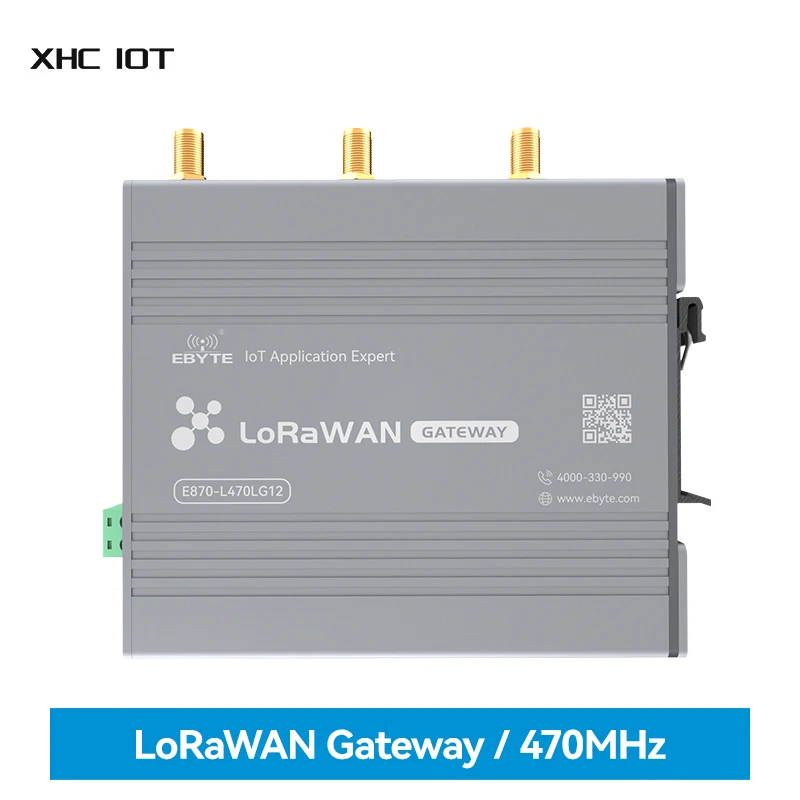 

SX1302 470MHz Industrial LoRaWAN Gateway Full Duplex XHCIOT E870-L470LG12 27dBm 3km DC8~28V Multi Channel Wireless Gateway